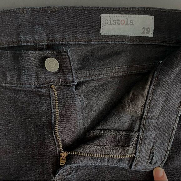 PISTOLA Kinsley Ultra Flare Jeans Size 29 Black Ink - Picture 10 of 12